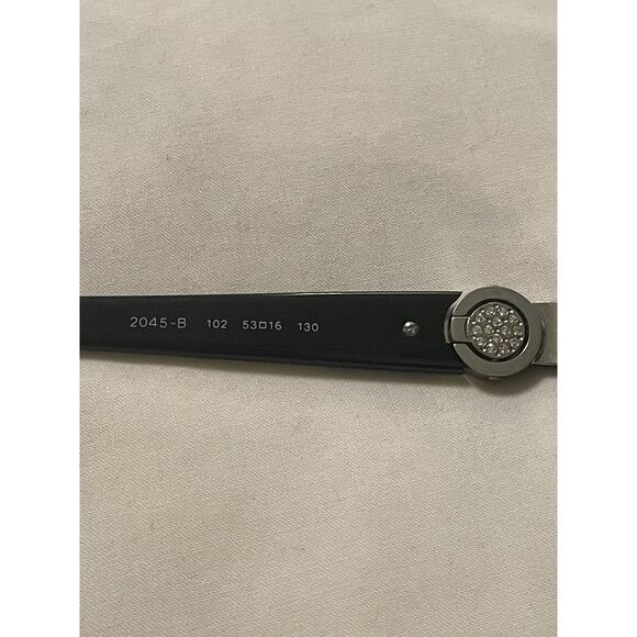 Bvlgari Eyeglasses 2045-B 287 Silver Black Rectangular Frame Italy 53[]16 130 - Picture 5 of 7